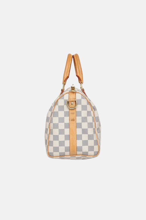 Louis Vuitton 2013 Damier Azur Speedy Bandoulière 25 Bag
