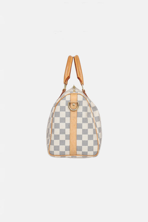 Louis Vuitton 2013 Damier Azur Speedy Bandoulière 25 Bag