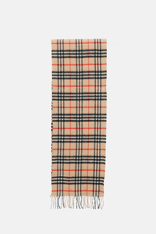 House Check Fringe Scarf