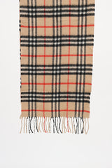 House Check Fringe Scarf