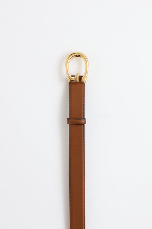 Gucci Leather G Buckle Belt