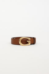Gucci Leather G Buckle Belt