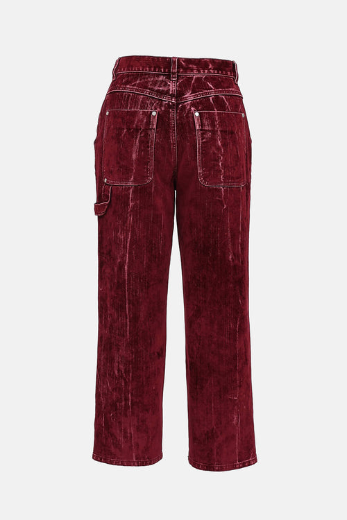 Stella McCartney Distressed Velvet Carpenter Pants