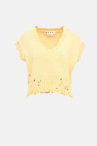 Marni Distressed Knit Vest