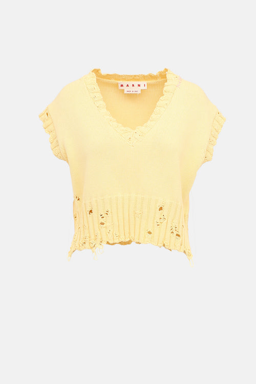 Marni Distressed Knit Vest