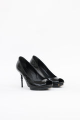 Gucci Patent Bamboo Pump