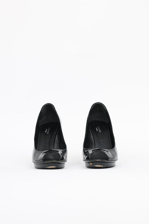 Gucci Patent Bamboo Pump