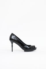 Gucci Patent Bamboo Pump