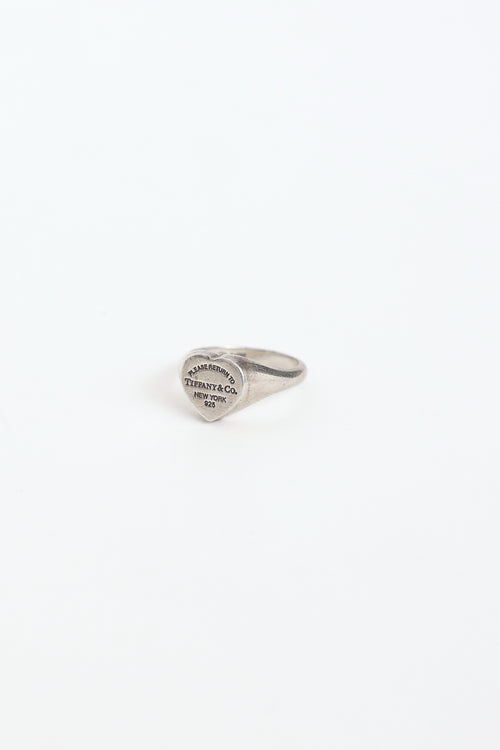 Tiffany & Co. Sterling Silver Heart Ring