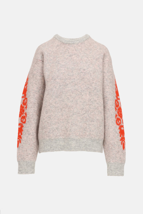 Stussy Floral Motif Knit Sweater