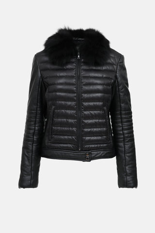 Moschino Quilted Leather Jacket