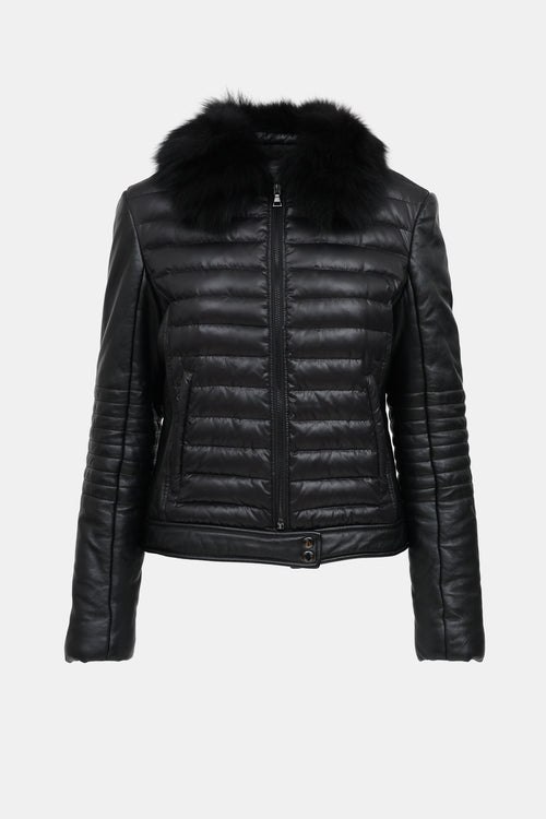 Moschino Quilted Leather Jacket