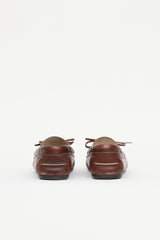 Miu Miu Unlined Bleached Leather Boat Shoe
