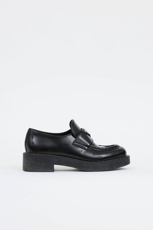 Prada Leather Logo Loafer