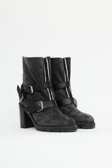 Christian Louboutin Suede Viyonce Moto Boot