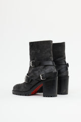 Christian Louboutin Suede Viyonce Moto Boot