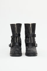 Christian Louboutin Suede Viyonce Moto Boot