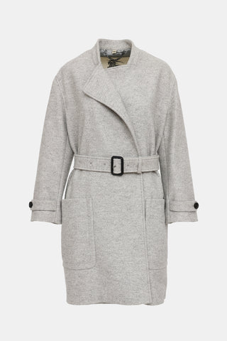 Burberry Belted Wool Coat
