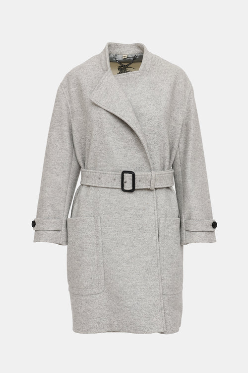 Burberry Belted Wool Coat