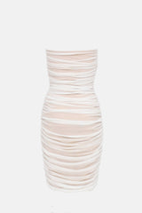 Norma Kamali Mesh Ruched Walter Dress
