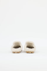 Prada Shearling Logo Mule