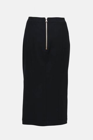 Balmain Button Detail Pencil Skirt