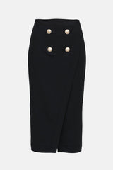Balmain Button Detail Pencil Skirt