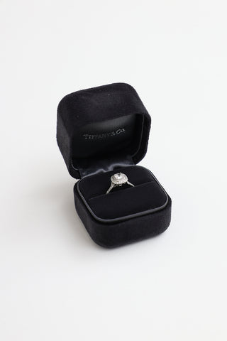 Tiffany & Co. Platinum Soleste Diamond Double Halo Ring