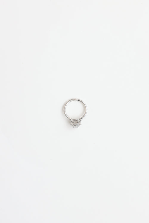 Tiffany & Co. Platinum Soleste Diamond Double Halo Ring