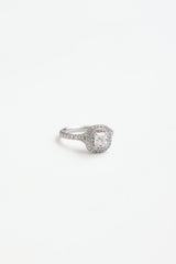 Tiffany & Co. Platinum Soleste Diamond Double Halo Ring