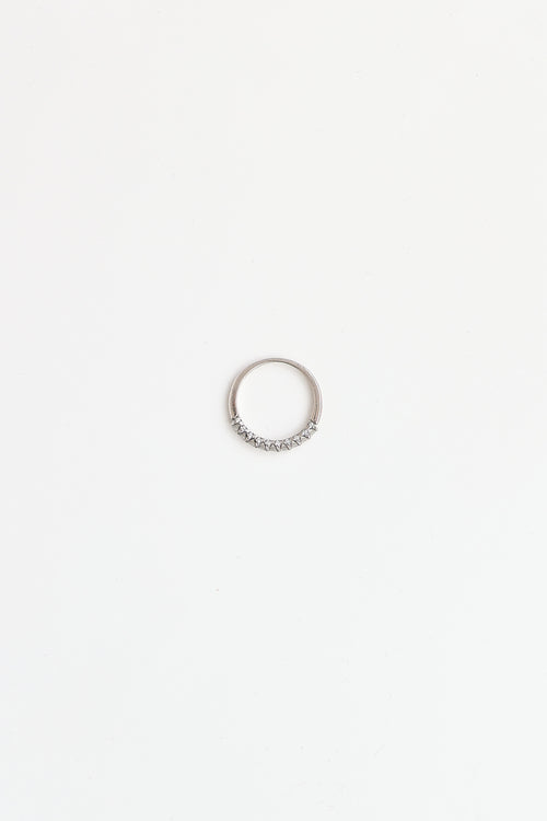Birks 18K White Gold & Diamond Band Ring