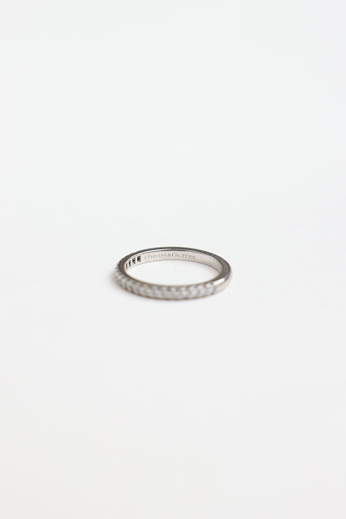 Tiffany & Co. Platinum & Diamond Soleste Half Eternity Ring