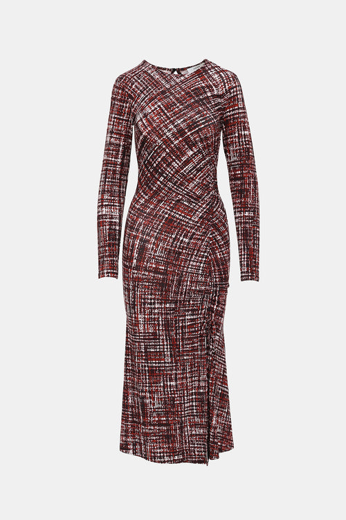 Reiss Ruched Patterned Dress