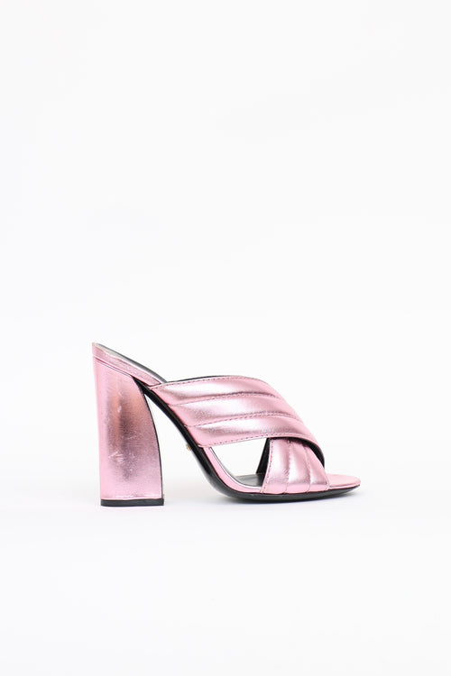 Gucci Metallic Sylvie  Mule