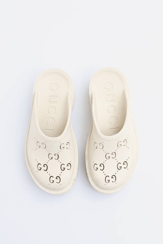 Gucci Rubber GG Platform Mule