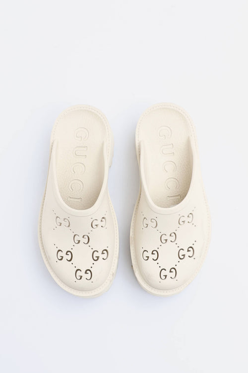 Gucci Rubber GG Platform Mule