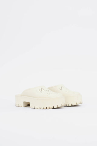 Gucci Rubber GG Platform Mule