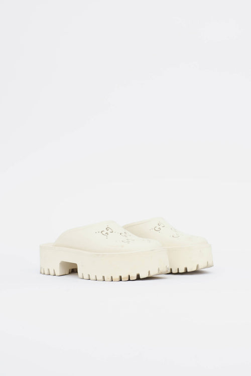 Gucci Rubber GG Platform Mule