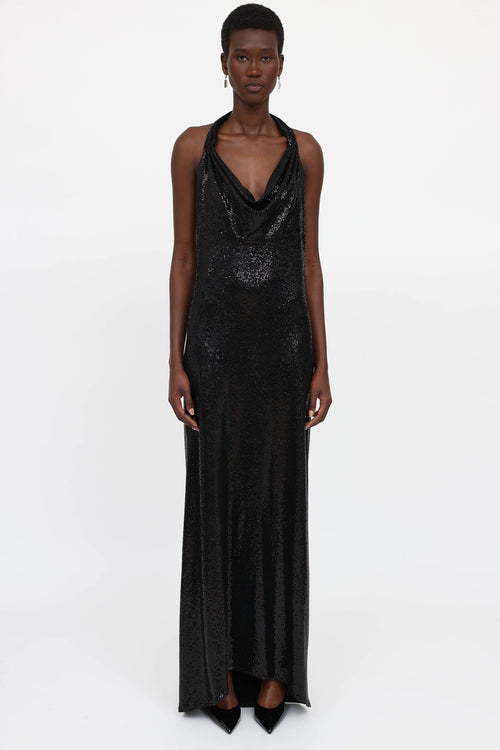 Bianca Vita Sequin Backless Gown
