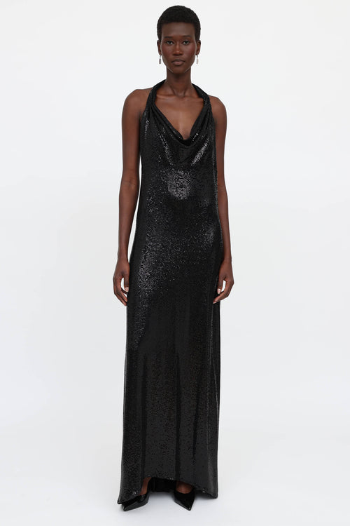 Bianca Vita Sequin Backless Gown