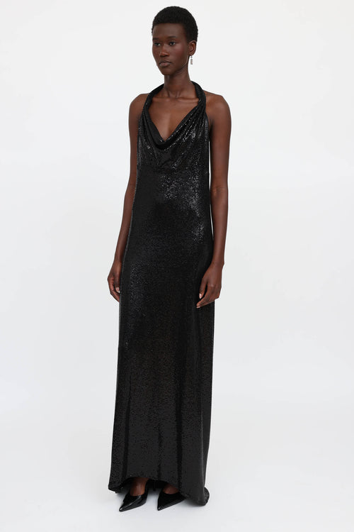 Bianca Vita Sequin Backless Gown