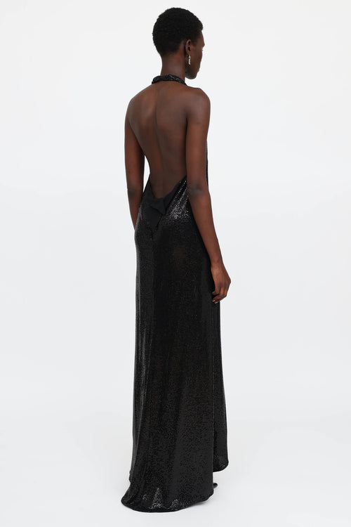 Bianca Vita Sequin Backless Gown