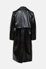 Saks Potts Faux Leather Luso Trench Coat
