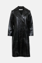 Saks Potts Faux Leather Luso Trench Coat