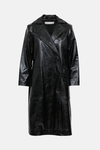 Saks Potts Faux Leather Luso Trench Coat