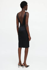 Dolce & Gabbana C. 1990s Satin V-Neck Dress