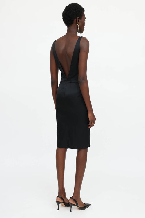 Dolce & Gabbana C. 1990s Satin V-Neck Dress