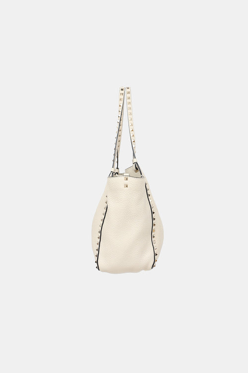 Valentino Leather Rockstud Tote Bag