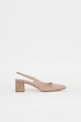 Manolo Blahnik Allurasan Suede Slingback Heels
