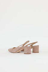 Manolo Blahnik Allurasan Suede Slingback Heels